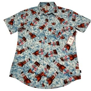 Coors Light Valor Collective Button Up Shirt Men's M Multicolor Short Sleeve NWT